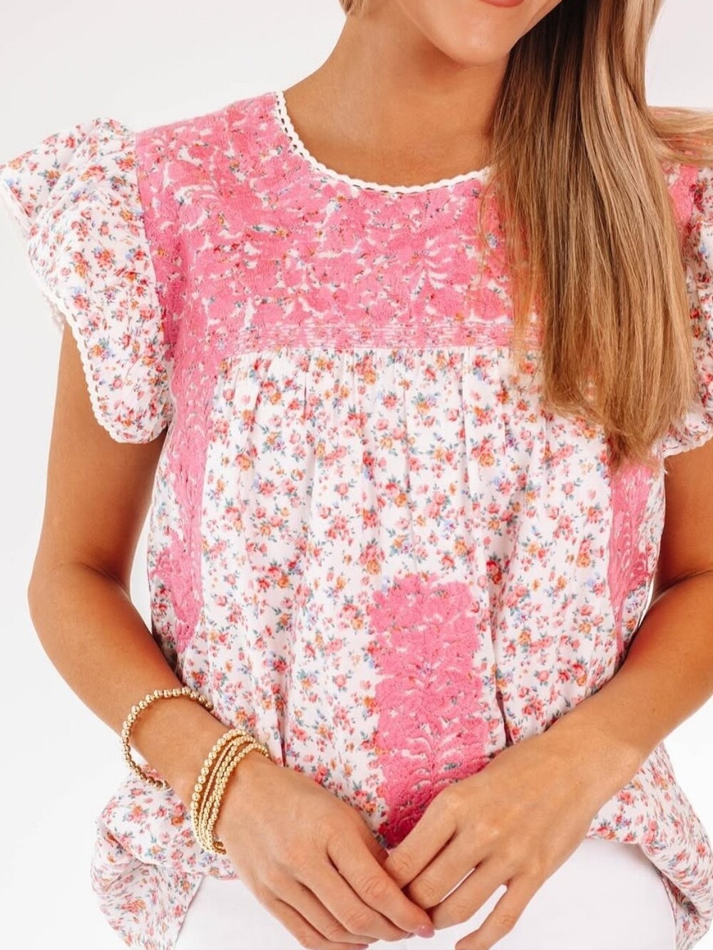J. MARIE Women's The Meagan Ruffle Neck Top